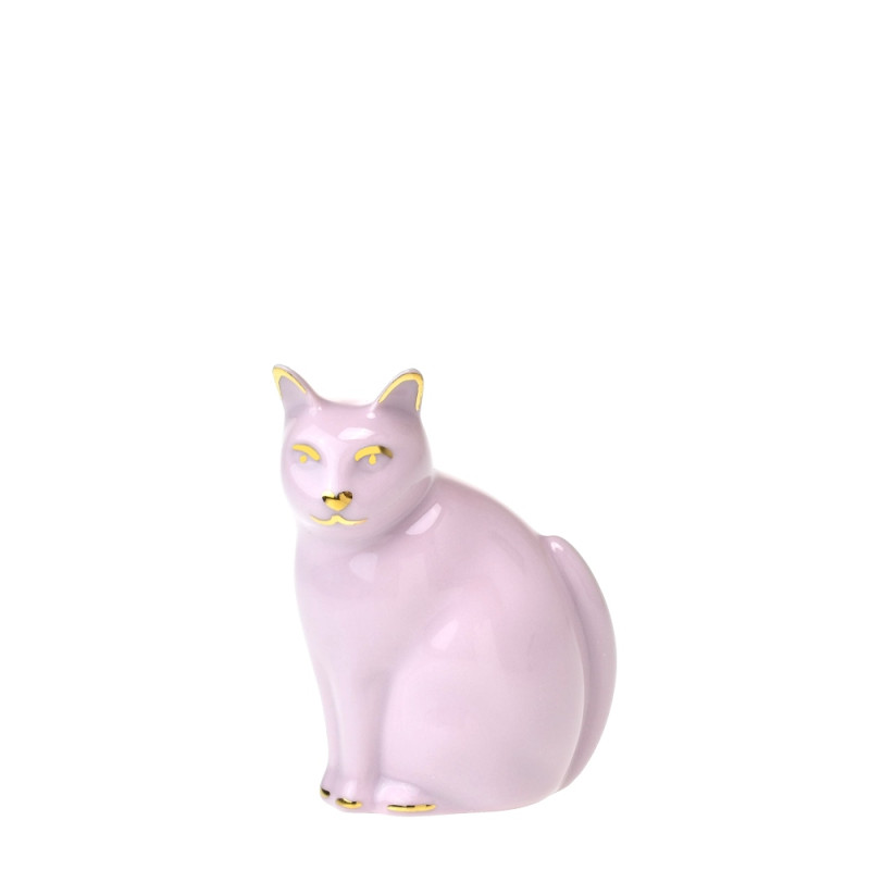 Kočička 7 cm - růžový porcelán