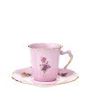 Šálek s podšálkem Amis květinová romance - růžový porcelán