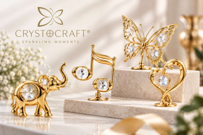 Kovové figurky Crystocraft s krystaly