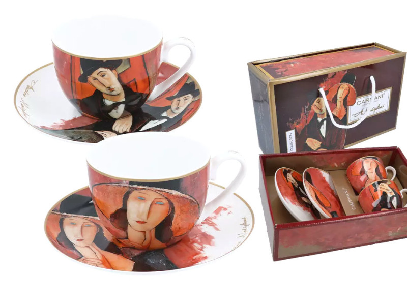 Šálek s podšálkem na kávu 250 ml Amedeo Modigliani sada 2 ks