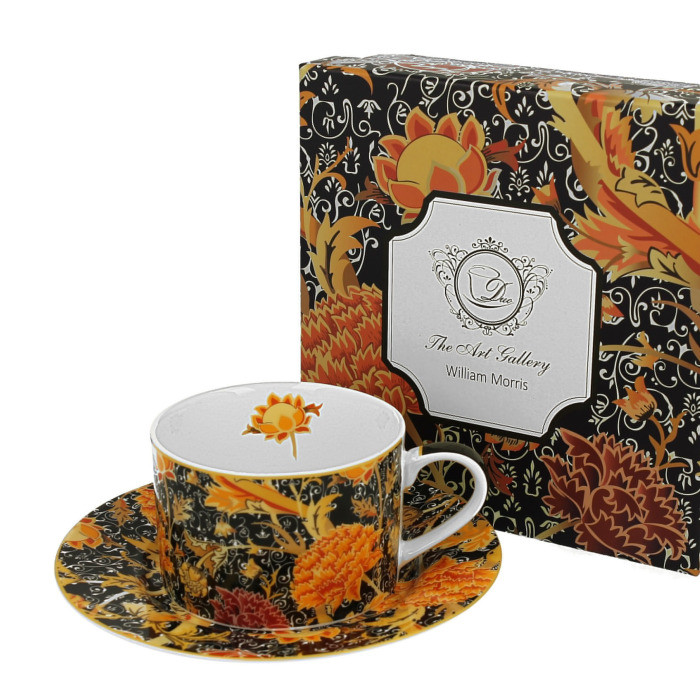 Šálek s podšálkem na kávu, čaj - William Morris - Cray floral