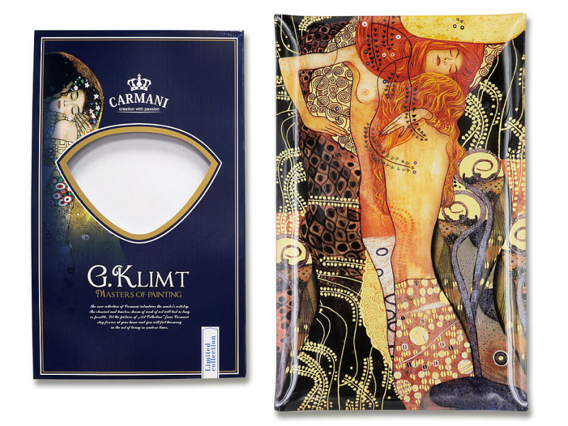 Dekorativní skleněný velký tác Gustav Klimt 