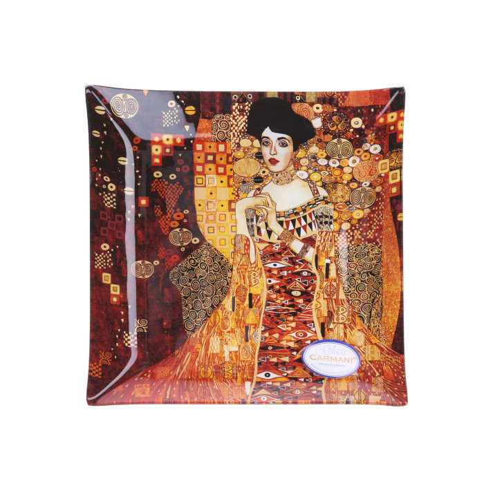 Dekorativní skleněný talíř Gustav Klimt 