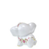 Slon Bimbo dekor girlanda z růžiček - bílý porcelán