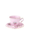 Šálek s podšálkem na espresso 100 ml Sonáta dekor gladis - růžový porcelán