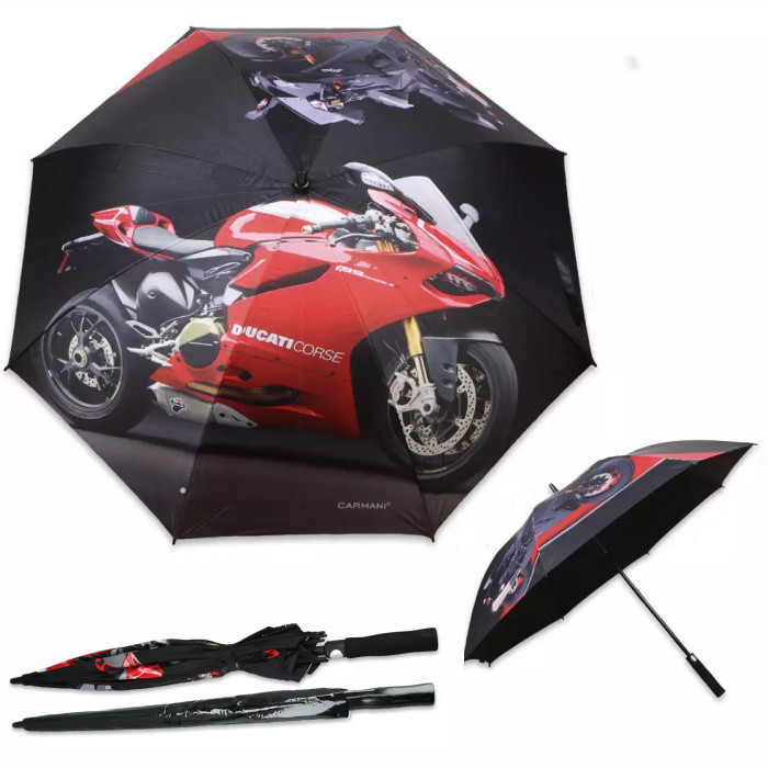 Velký deštník s motocykly