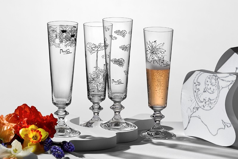 nápojové dekorované sklo po 4 a 6ti kusech
