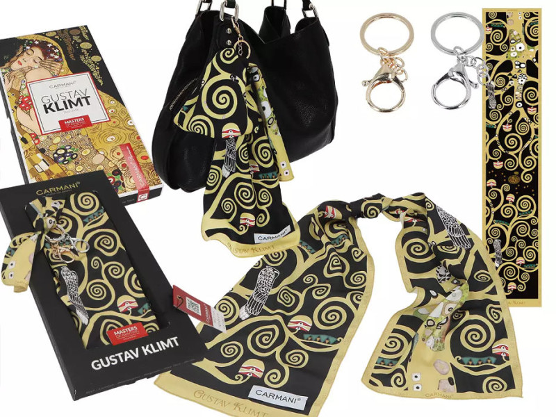 Šátek na krk/kabelku Gustav Klimt 