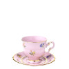 Šálek s podšálkem na espresso 100 ml Sonáta dekor házenka - růžový porcelán