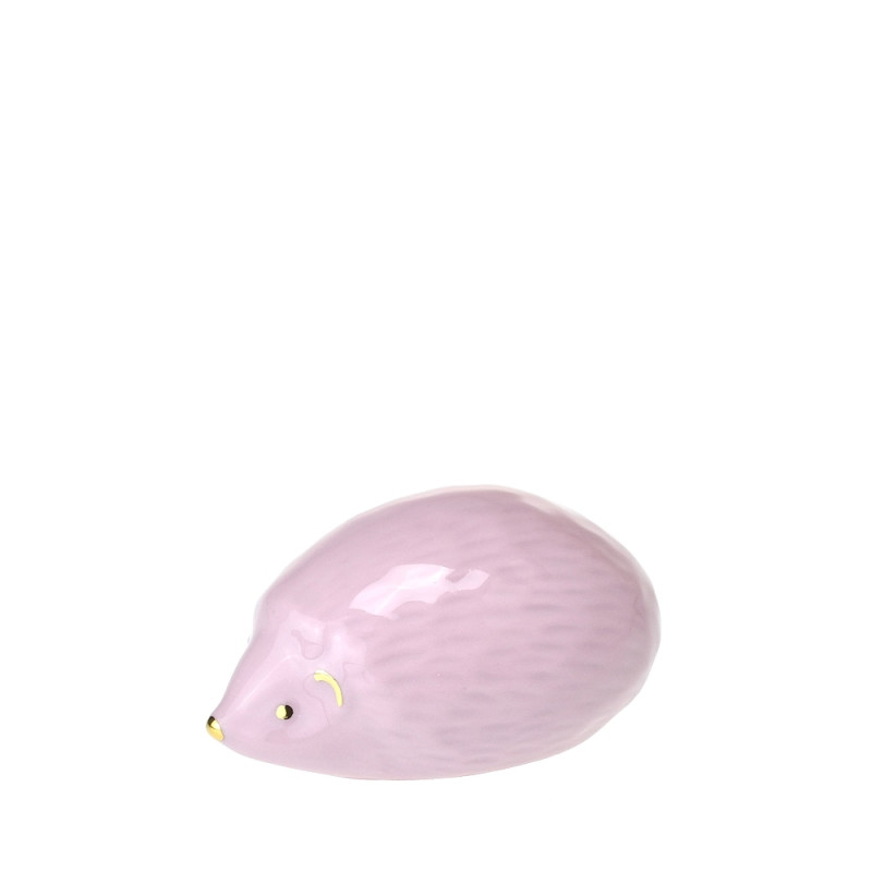Ježek 6,5 cm - růžový porcelán