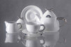 Šálek s podšálkem 0,30 l čaj/cappuccino Kelt bílá s platinou 1222