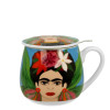 Hrnek na bylinky baňatý - Frida Kahlo inspiration