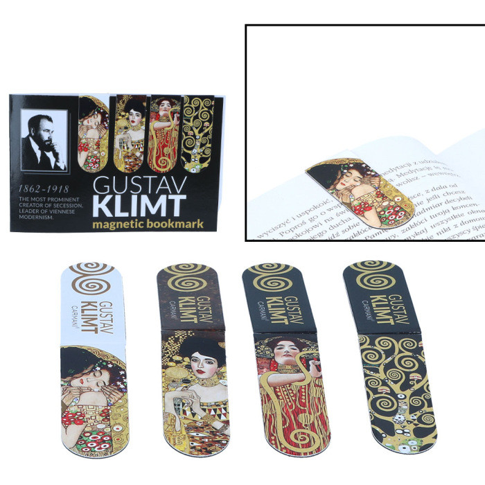 Magnetická záložka do knížky Klimt sada 4 kusů