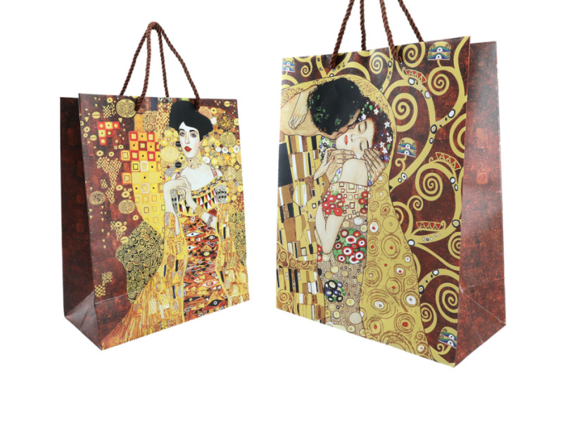 Dárková papírová taška se šňůrkami 25 x 20 x 10 cm Gustav Klimt
