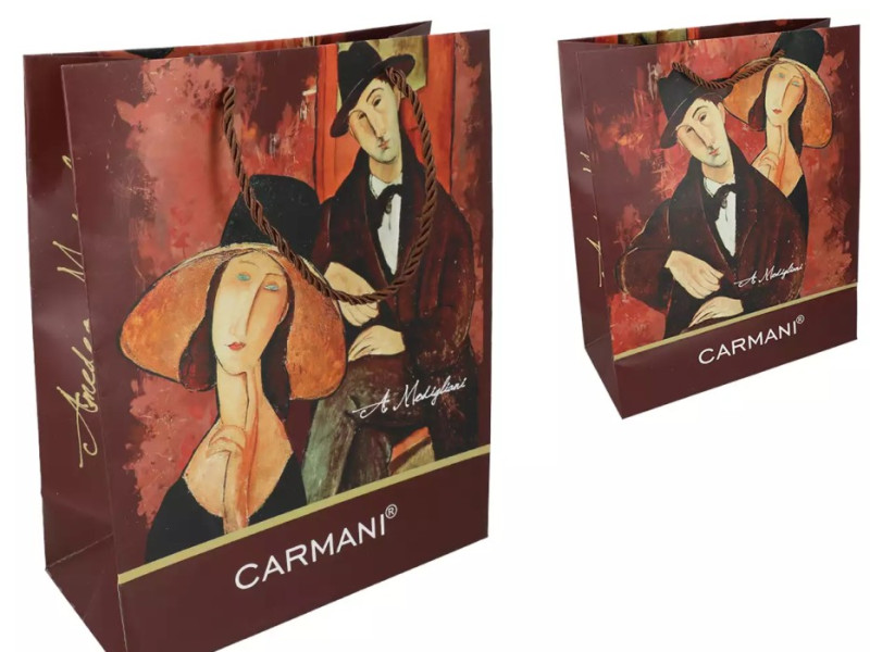 Dárková papírová taška se šňůrkami 40 x 30 x 15 cm Amedeo Modigliani