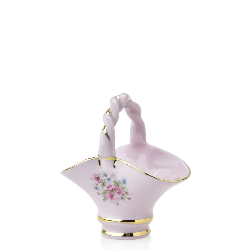 košíček malý 7cm - růžový porcelán