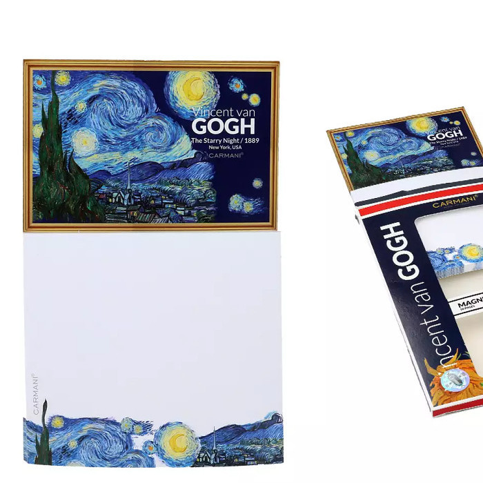 Poznámkový bloček široký na magnetu Vincent van Gogh 
