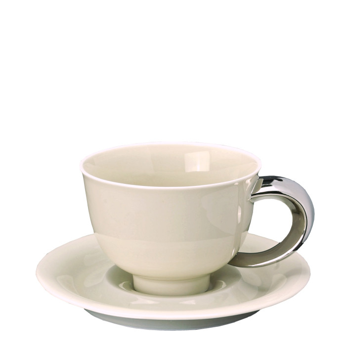 Šálek s podšálkem 0,30 l čaj/cappuccino Kelt slonová kost s platinou 1222 II.jakost