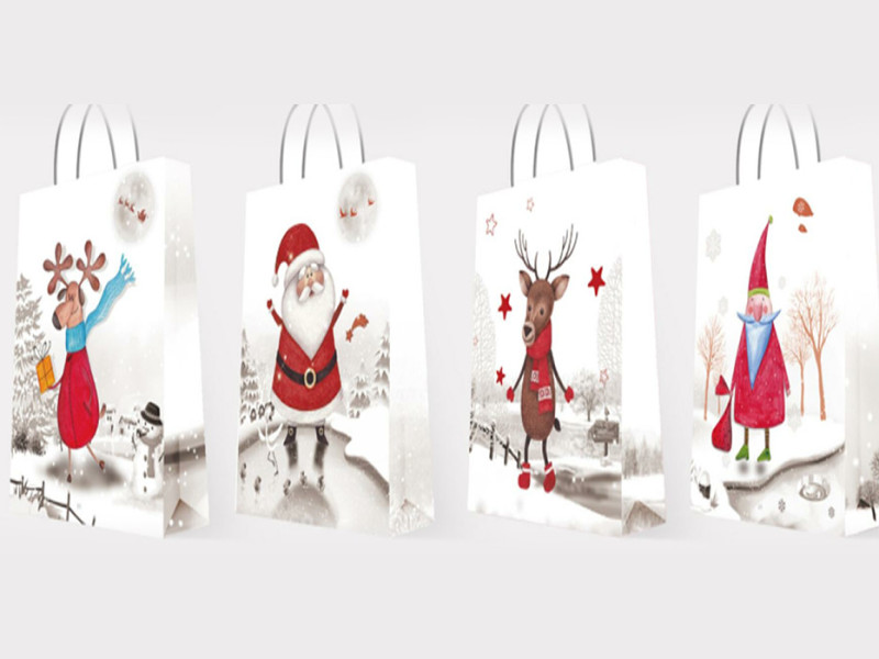 Dárková papírová taška vánoční