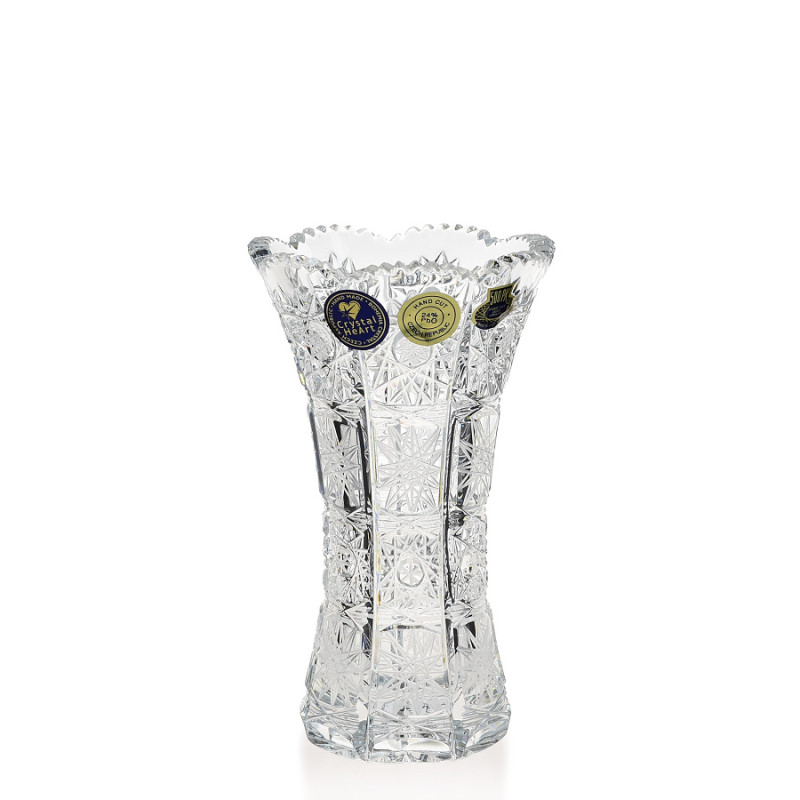 Váza 15,5 cm tvar X - bohatý brus 500PK
