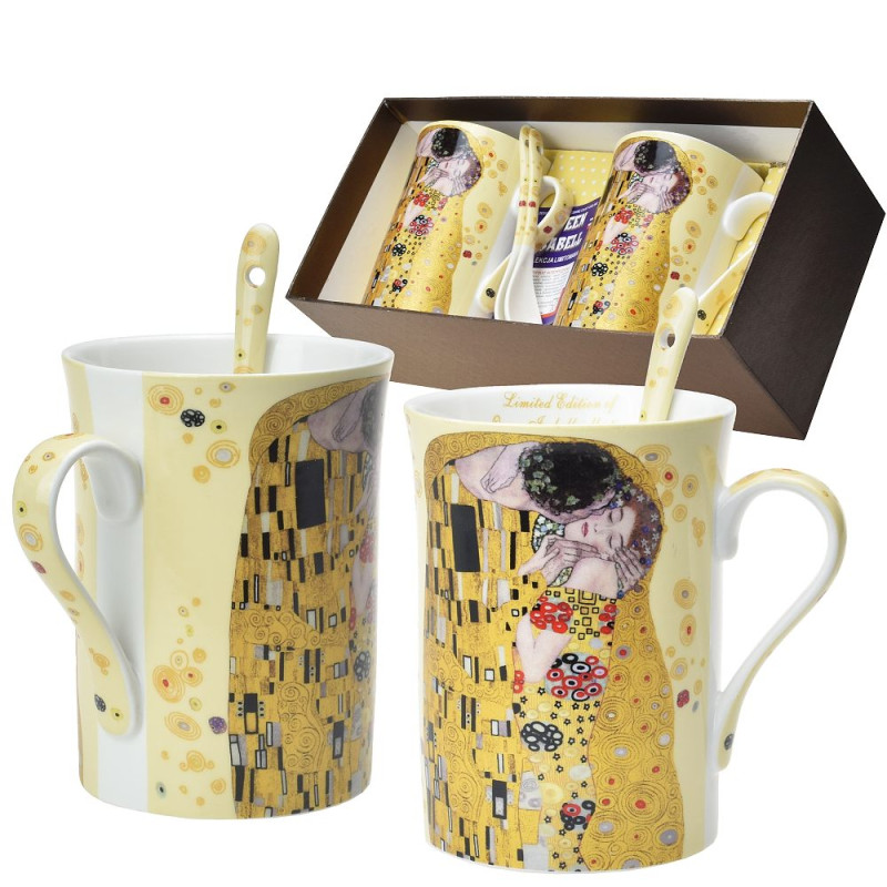 Hrnek 280 ml + porcelánová lžička Gustav Klimt 