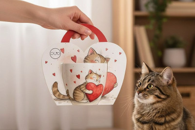 Hrnky v dárkovém přebalu s uchem