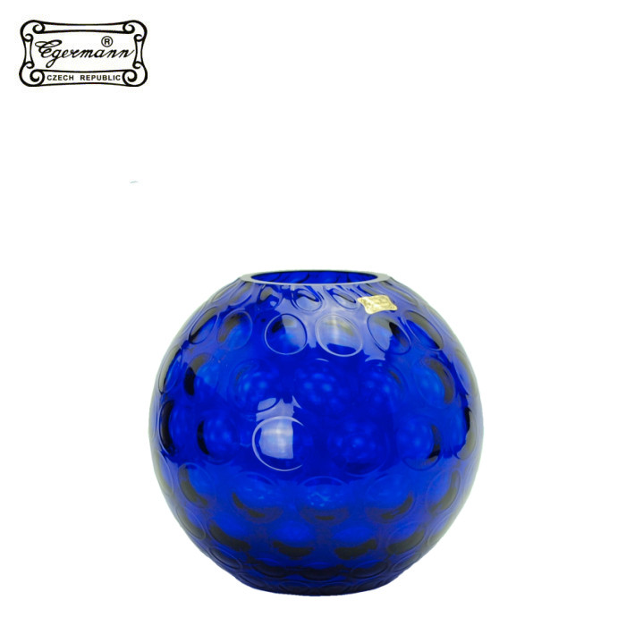 Váza koule 20,5 cm tm.modrá