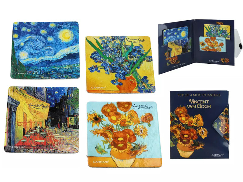 Podložky korkové Vincent van Gogh - sada 4 ks