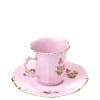 Šálek s podšálkem Amis květinová romance - růžový porcelán