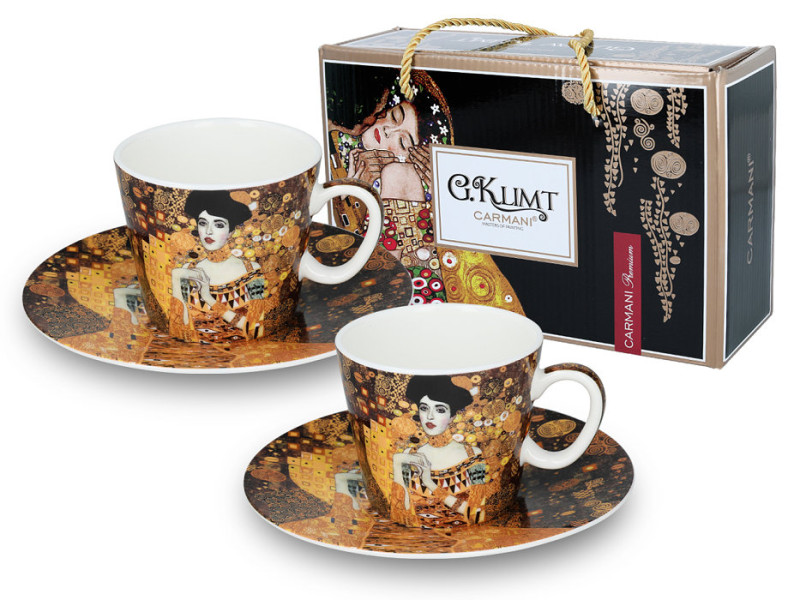 Šálek s podšálkem 125 ml espresso Gustav Klimt sada 2 ks
