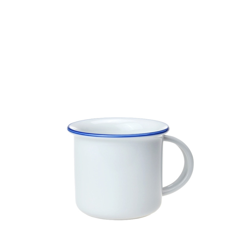 Hrnek Tina porcelánový plecháček 100 ml na espresso - modrá linka