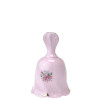 Zvonek 10 cm Felicie dekor gladis - růžový porcelán 