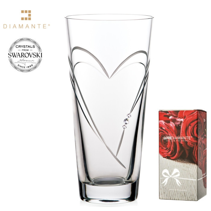 Váza Hearts conical 30 cm SWAROVSKI® Elements