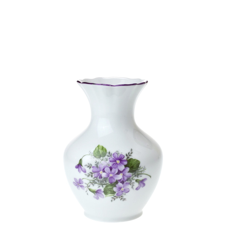Váza 13,5 cm fialky s fialovou linkou
