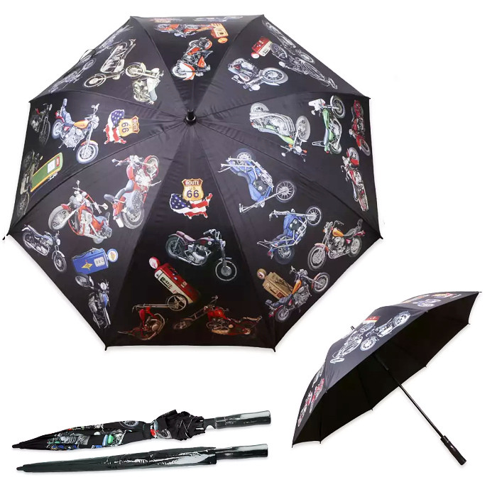 Velký deštník s motocykly